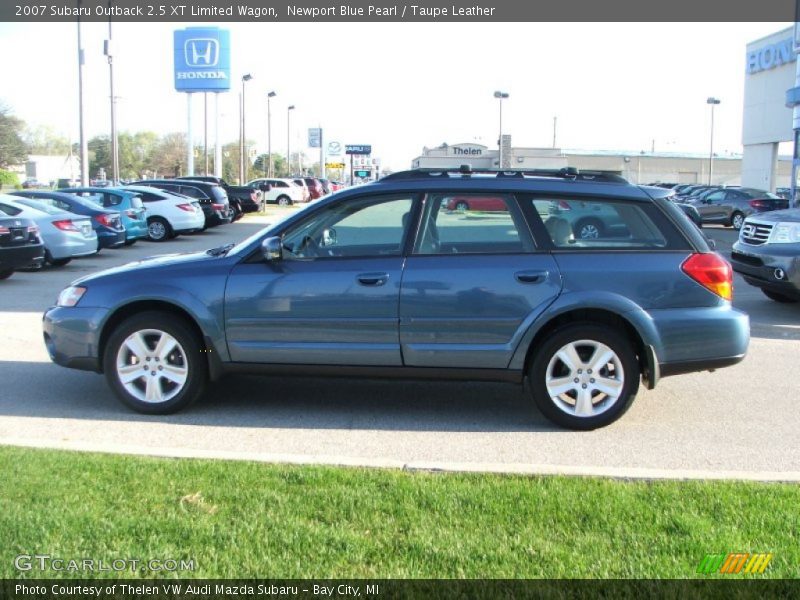 Newport Blue Pearl / Taupe Leather 2007 Subaru Outback 2.5 XT Limited Wagon