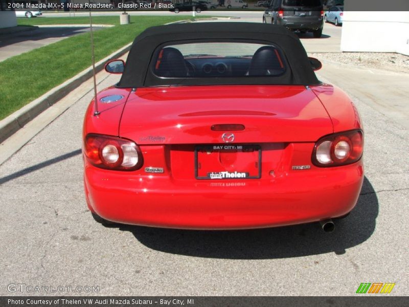 Classic Red / Black 2004 Mazda MX-5 Miata Roadster