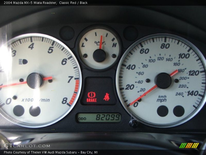 Classic Red / Black 2004 Mazda MX-5 Miata Roadster