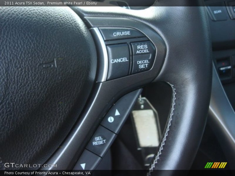 Premium White Pearl / Ebony 2011 Acura TSX Sedan