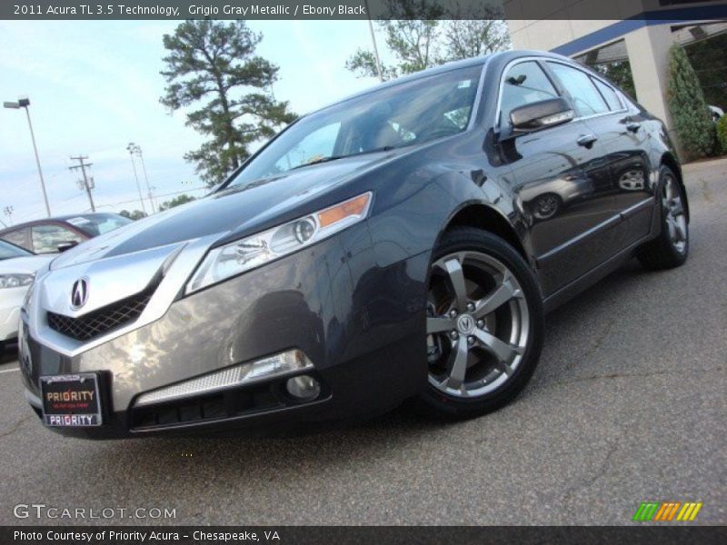 Grigio Gray Metallic / Ebony Black 2011 Acura TL 3.5 Technology