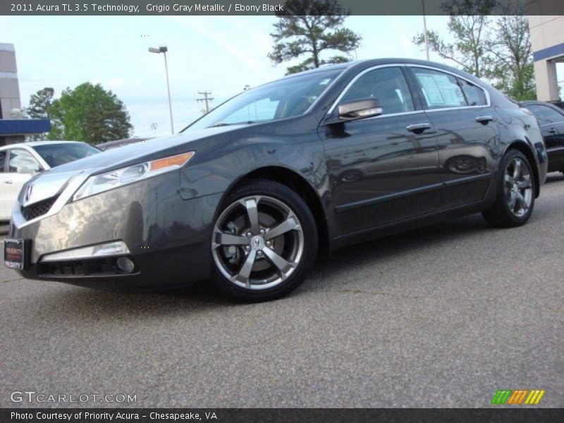 Grigio Gray Metallic / Ebony Black 2011 Acura TL 3.5 Technology