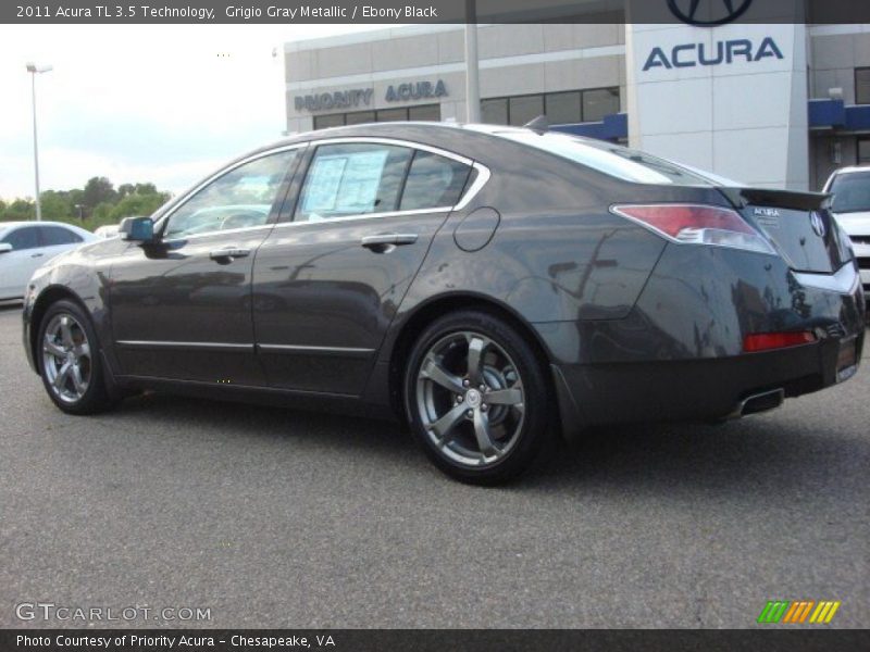 Grigio Gray Metallic / Ebony Black 2011 Acura TL 3.5 Technology
