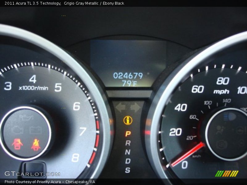 Grigio Gray Metallic / Ebony Black 2011 Acura TL 3.5 Technology