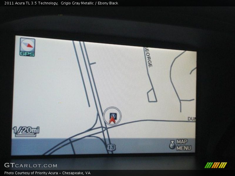 Grigio Gray Metallic / Ebony Black 2011 Acura TL 3.5 Technology