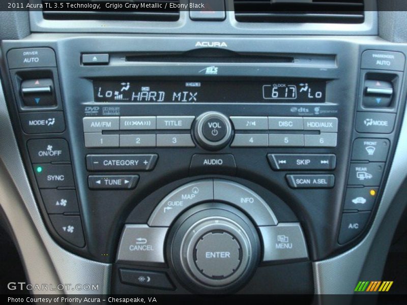 Grigio Gray Metallic / Ebony Black 2011 Acura TL 3.5 Technology