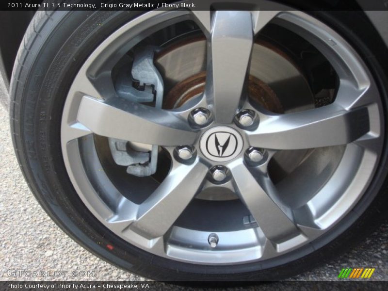Grigio Gray Metallic / Ebony Black 2011 Acura TL 3.5 Technology