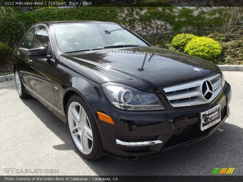 Black / Black 2012 Mercedes-Benz C 250 Sport