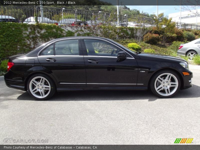 Black / Black 2012 Mercedes-Benz C 250 Sport