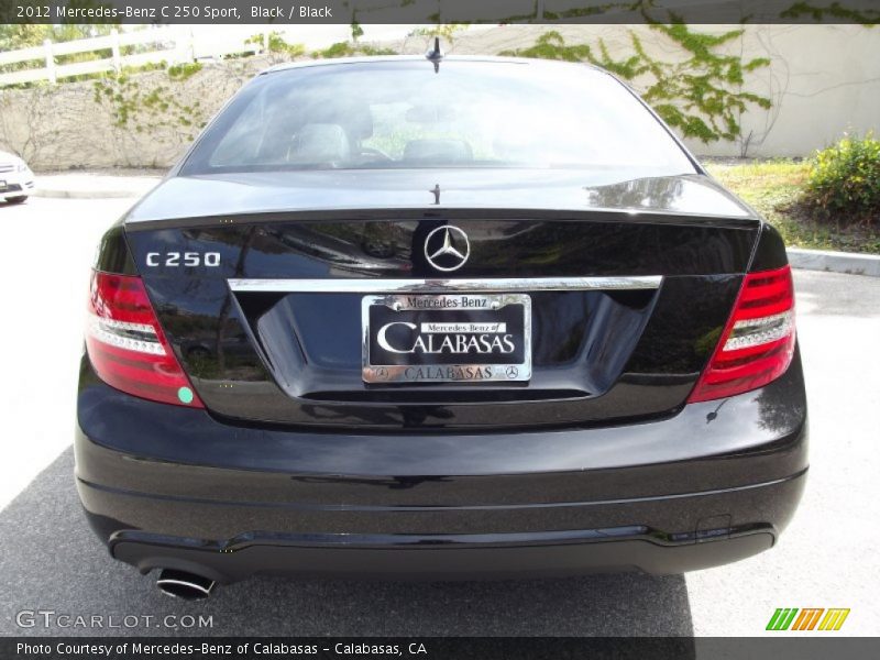 Black / Black 2012 Mercedes-Benz C 250 Sport