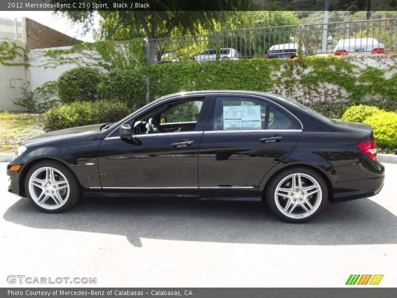 Black / Black 2012 Mercedes-Benz C 250 Sport