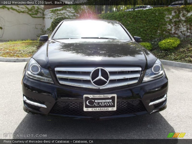 Black / Black 2012 Mercedes-Benz C 250 Sport