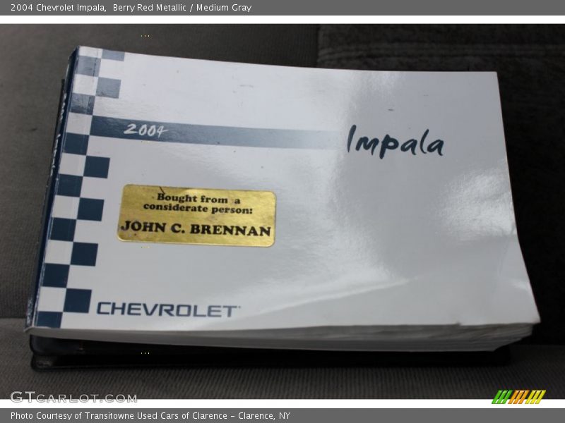 Berry Red Metallic / Medium Gray 2004 Chevrolet Impala