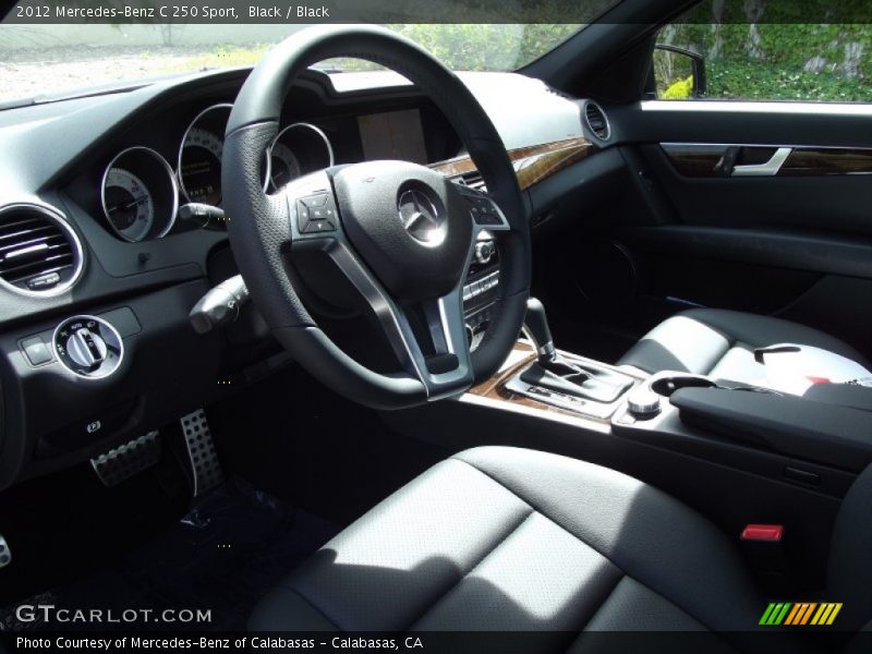 Black / Black 2012 Mercedes-Benz C 250 Sport