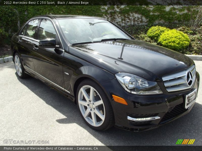 Black / Almond Beige 2012 Mercedes-Benz C 250 Sport