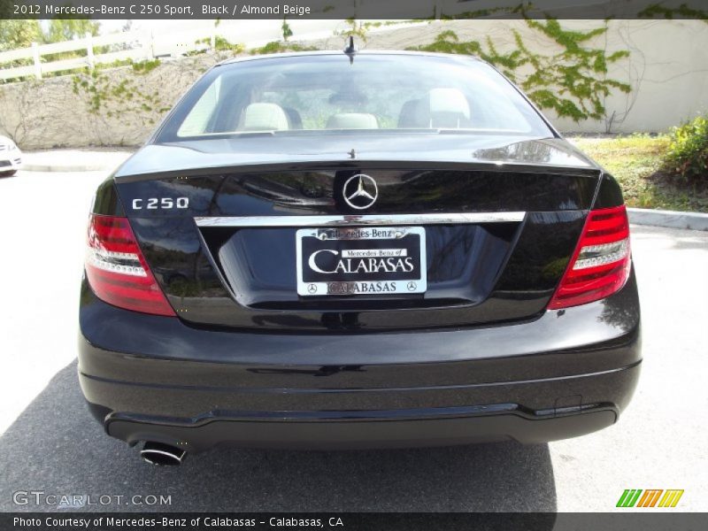 Black / Almond Beige 2012 Mercedes-Benz C 250 Sport