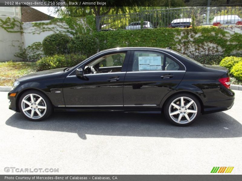 Black / Almond Beige 2012 Mercedes-Benz C 250 Sport
