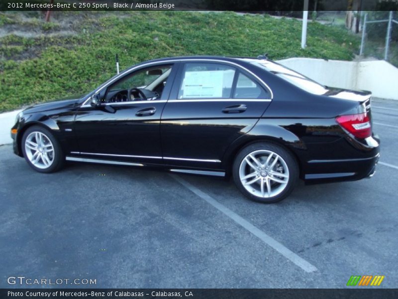 Black / Almond Beige 2012 Mercedes-Benz C 250 Sport
