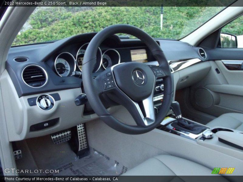 Black / Almond Beige 2012 Mercedes-Benz C 250 Sport