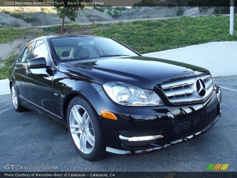 Black / Almond Beige 2012 Mercedes-Benz C 250 Sport