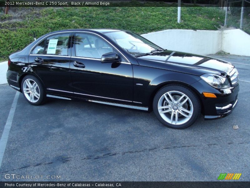 Black / Almond Beige 2012 Mercedes-Benz C 250 Sport
