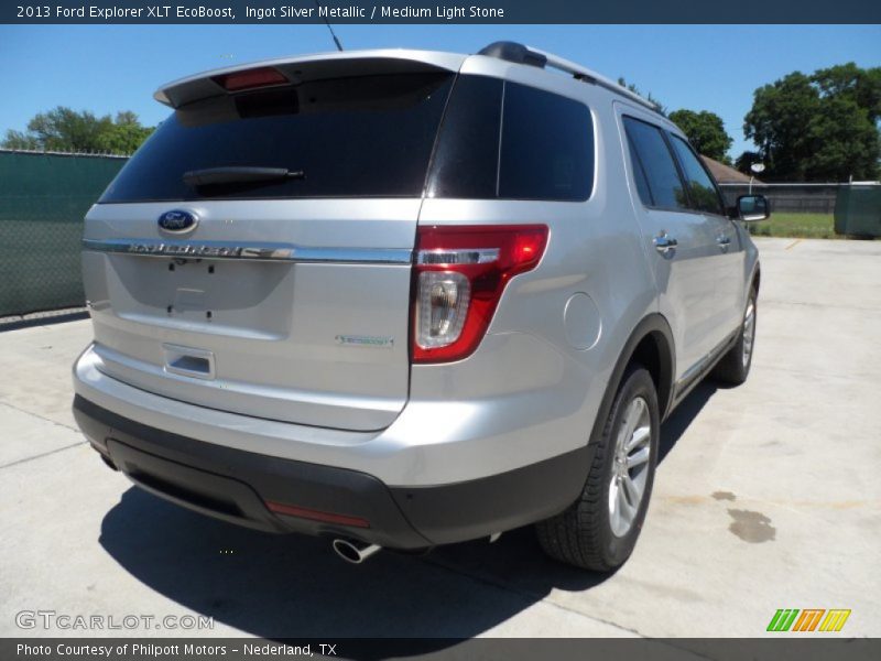 Ingot Silver Metallic / Medium Light Stone 2013 Ford Explorer XLT EcoBoost