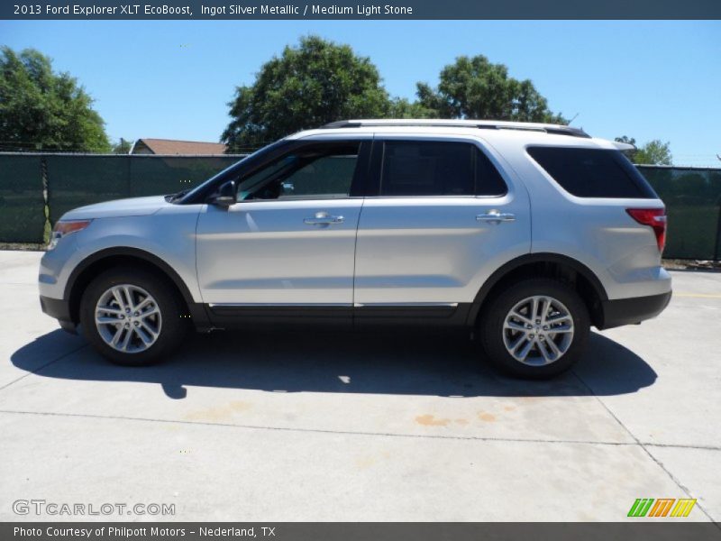 Ingot Silver Metallic / Medium Light Stone 2013 Ford Explorer XLT EcoBoost