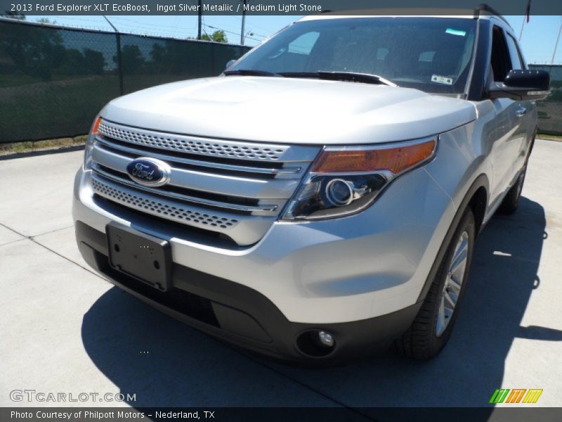Ingot Silver Metallic / Medium Light Stone 2013 Ford Explorer XLT EcoBoost