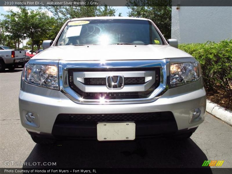 Alabaster Silver Metallic / Gray 2010 Honda Pilot EX-L