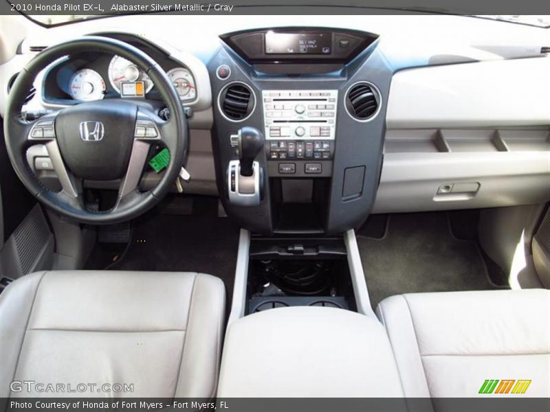 Alabaster Silver Metallic / Gray 2010 Honda Pilot EX-L