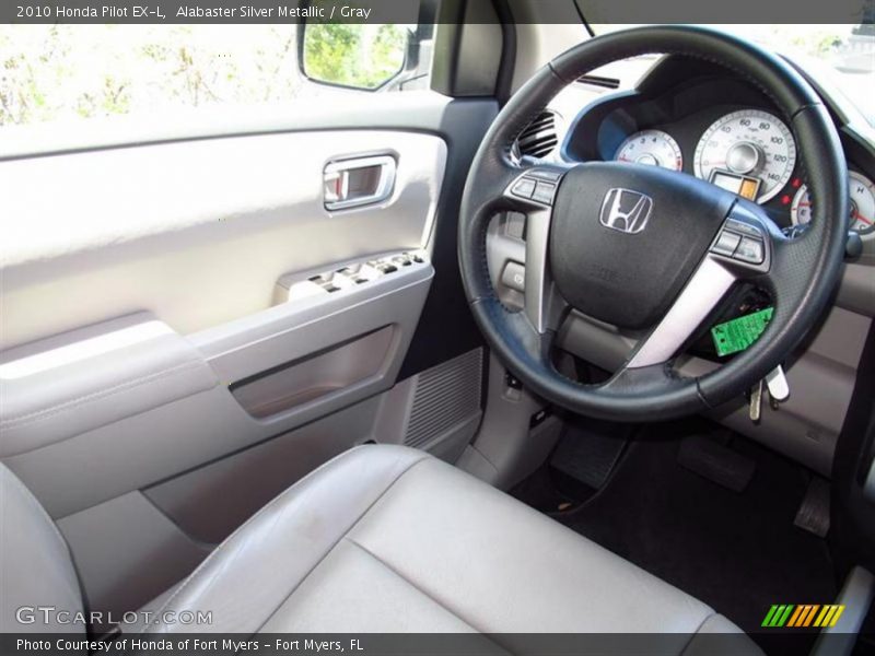 Alabaster Silver Metallic / Gray 2010 Honda Pilot EX-L