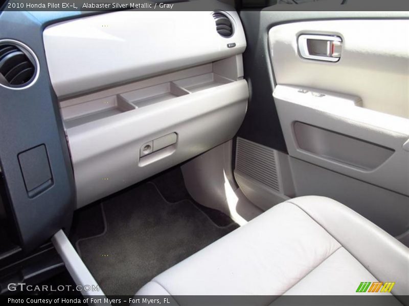 Alabaster Silver Metallic / Gray 2010 Honda Pilot EX-L
