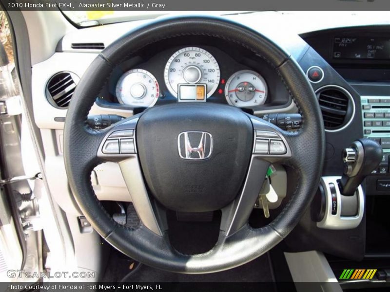 Alabaster Silver Metallic / Gray 2010 Honda Pilot EX-L