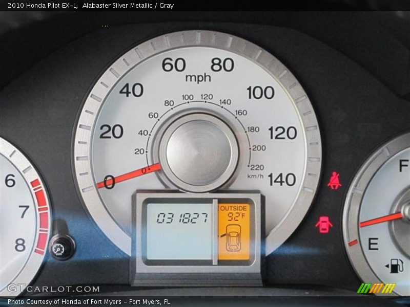 Alabaster Silver Metallic / Gray 2010 Honda Pilot EX-L