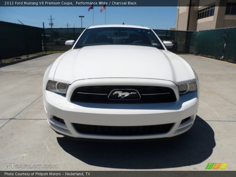 Performance White / Charcoal Black 2013 Ford Mustang V6 Premium Coupe