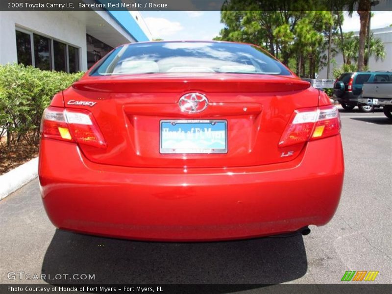Barcelona Red Metallic / Bisque 2008 Toyota Camry LE
