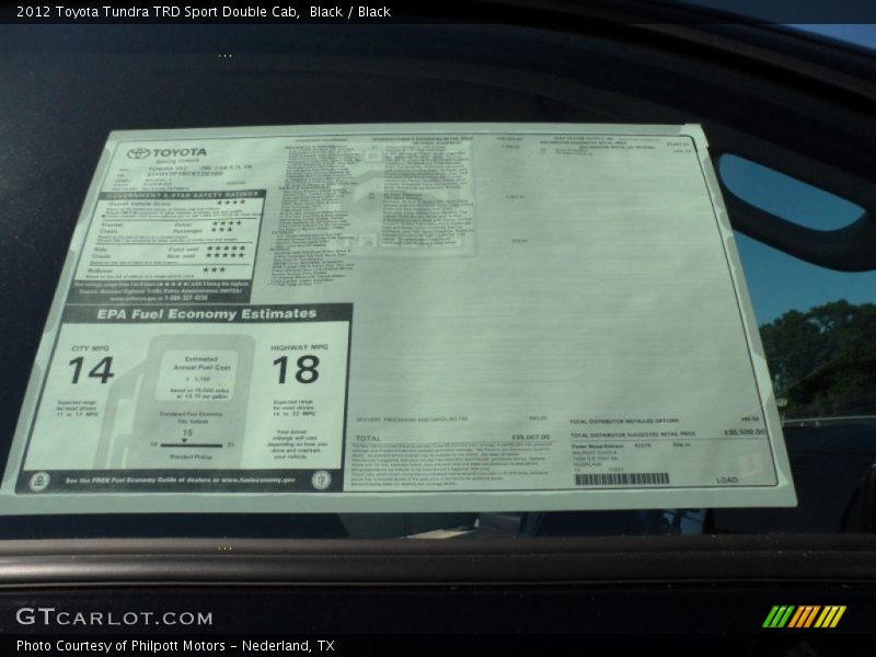 Black / Black 2012 Toyota Tundra TRD Sport Double Cab