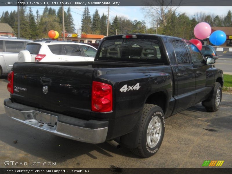 Black / Medium Slate Gray 2005 Dodge Dakota SLT Quad Cab 4x4