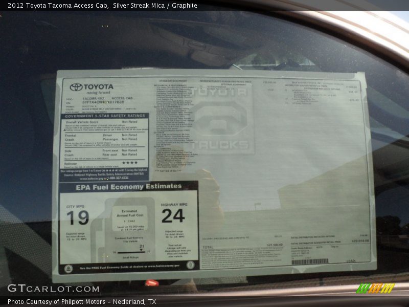 Silver Streak Mica / Graphite 2012 Toyota Tacoma Access Cab