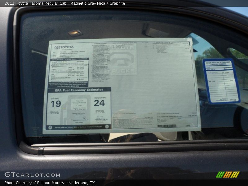 Magnetic Gray Mica / Graphite 2012 Toyota Tacoma Regular Cab