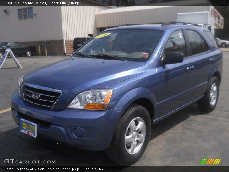 Spark Blue / Beige 2008 Kia Sorento LX 4x4