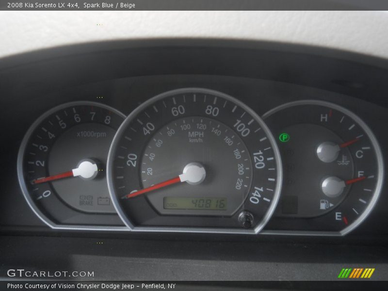 Spark Blue / Beige 2008 Kia Sorento LX 4x4