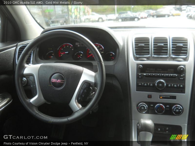 Gold Mist Metallic / Ebony 2010 GMC Acadia SLE AWD