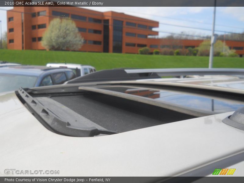 Gold Mist Metallic / Ebony 2010 GMC Acadia SLE AWD