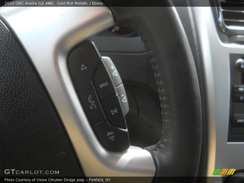 Gold Mist Metallic / Ebony 2010 GMC Acadia SLE AWD