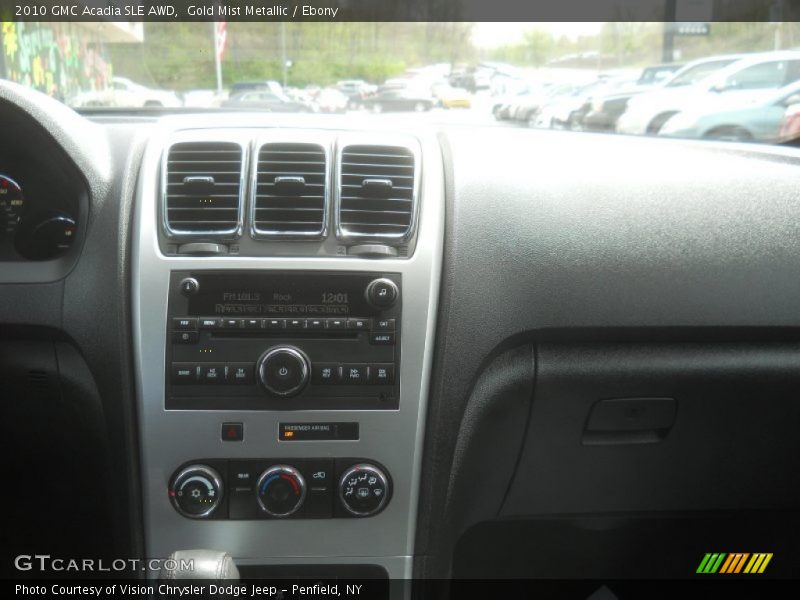 Gold Mist Metallic / Ebony 2010 GMC Acadia SLE AWD