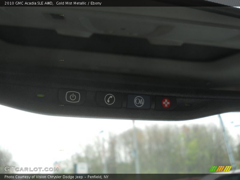 Gold Mist Metallic / Ebony 2010 GMC Acadia SLE AWD