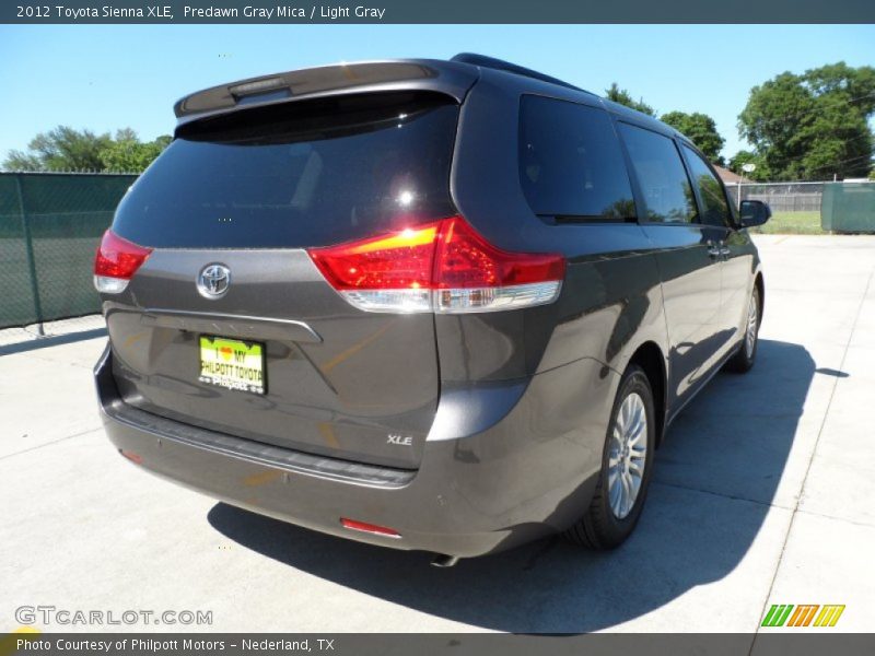 Predawn Gray Mica / Light Gray 2012 Toyota Sienna XLE