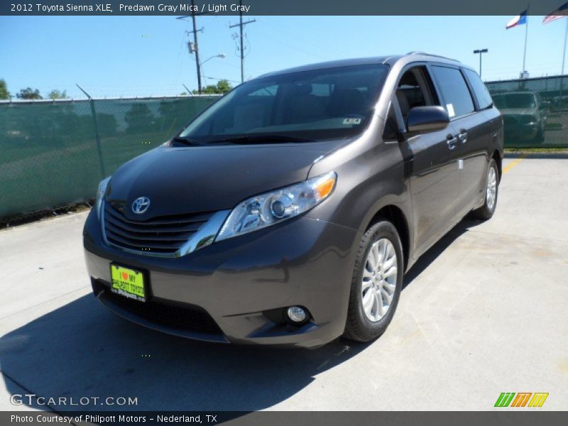 Predawn Gray Mica / Light Gray 2012 Toyota Sienna XLE
