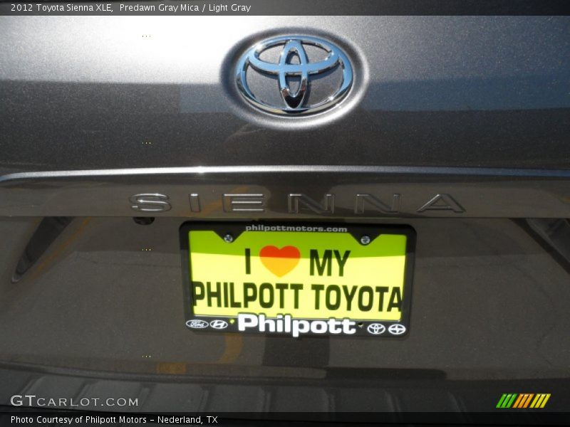 Predawn Gray Mica / Light Gray 2012 Toyota Sienna XLE